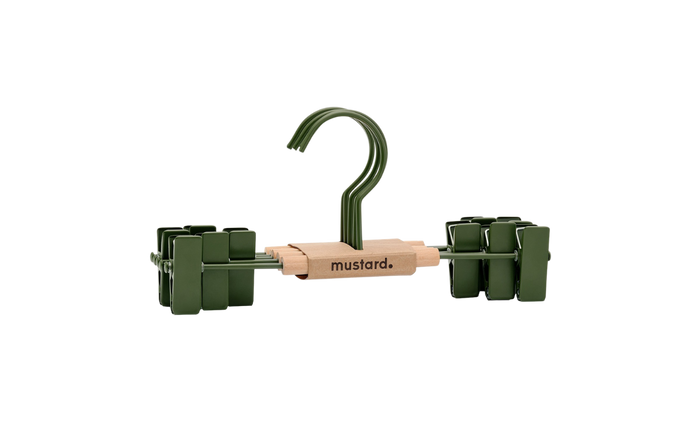 Kids Clip Hangers in Olive