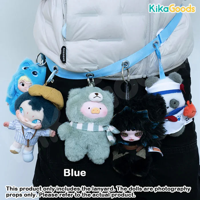 Kika Goods DIY Plush Toy with Punched 6 Holes Accessory Lanyard