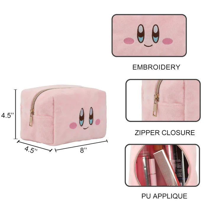 Kirby - Big Face 8 Inch Plush Cosmetic Bag