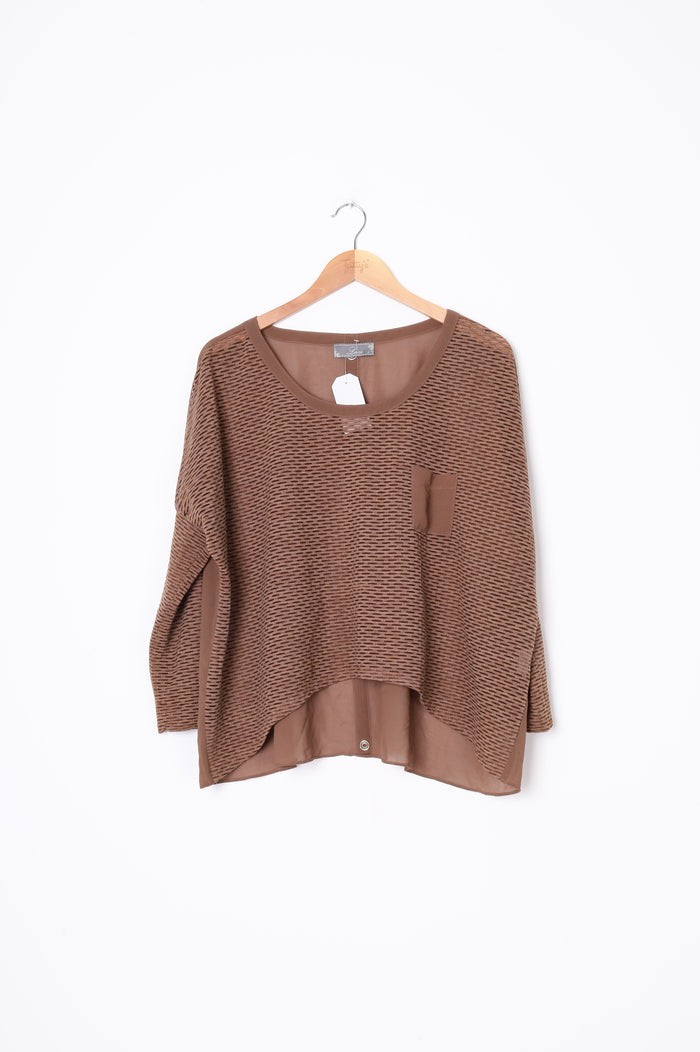 Lara Womens Brown Top Size S