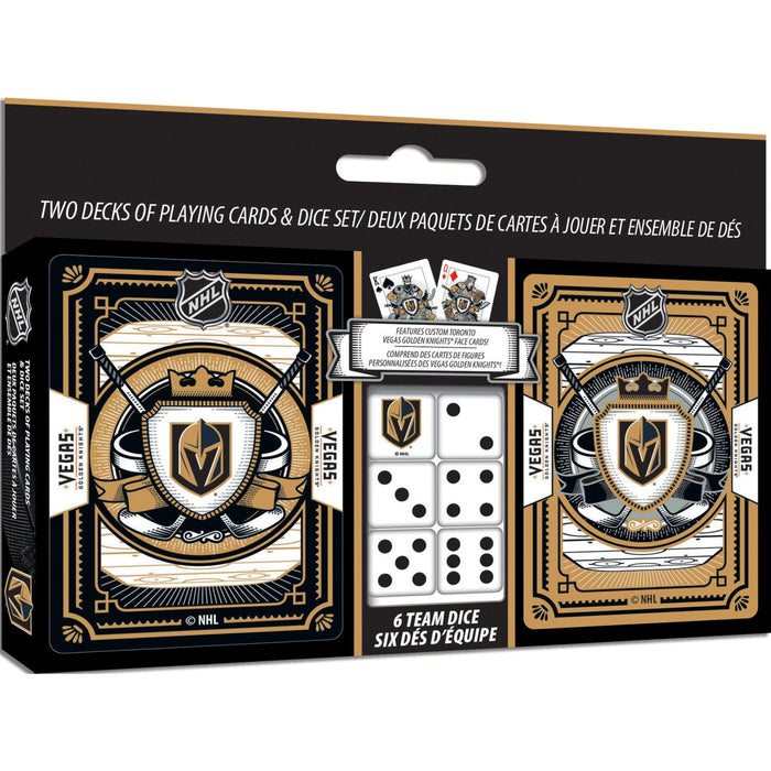 Las Vegas Golden Knights - 2-Pack Playing Cards & Dice Set - Vegas Team Store