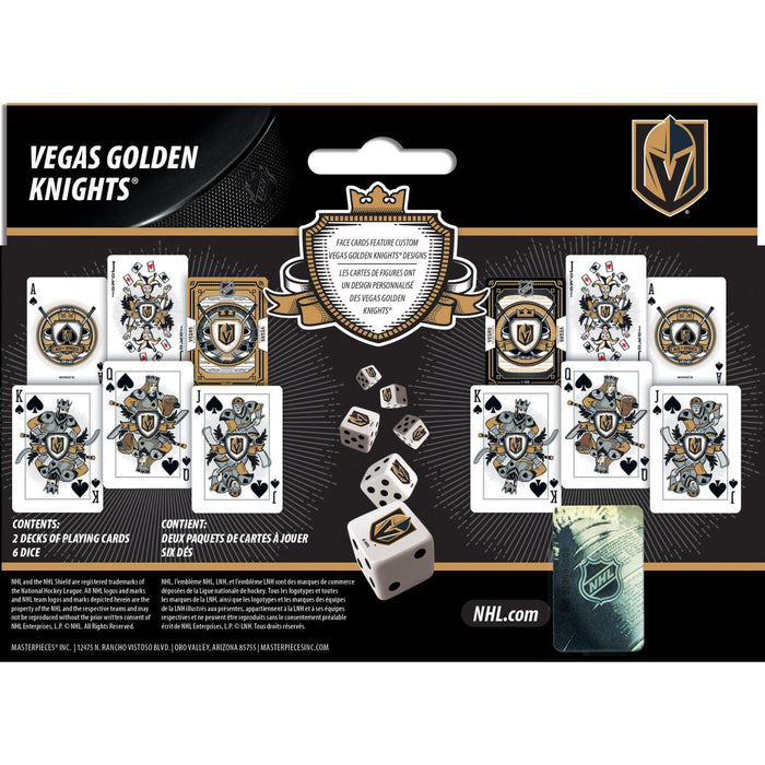 Las Vegas Golden Knights - 2-Pack Playing Cards & Dice Set - Vegas Team Store