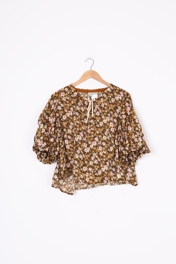 Lee Mathews Womens Yellow Blouse Size 0