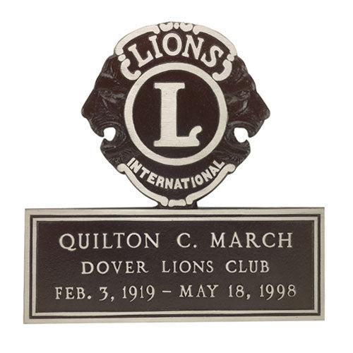 LIONS GRAVE MARKER