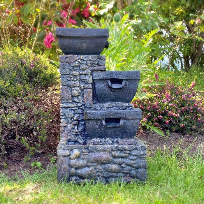 Litedeer Labyrinth Indoor Outdoor Water Fountain - DGF-161144 20-in Tall Grey - Litedeer Homes
