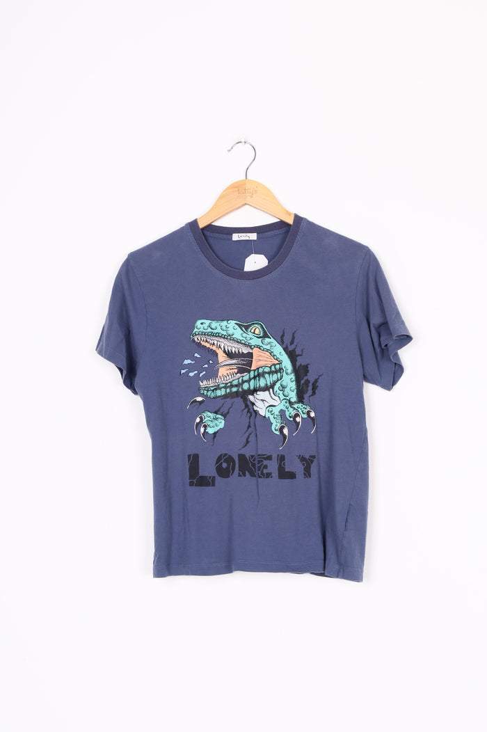 Lonely Womens Blue T-shirt Size 6