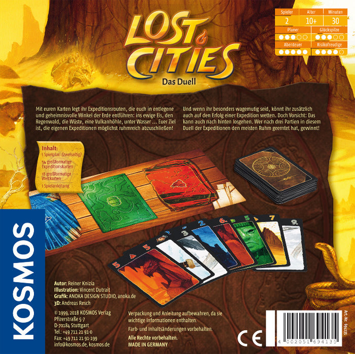 Lost Cities (Das Duell)- Taktisches Kartenspiel für 2 von Kosmos