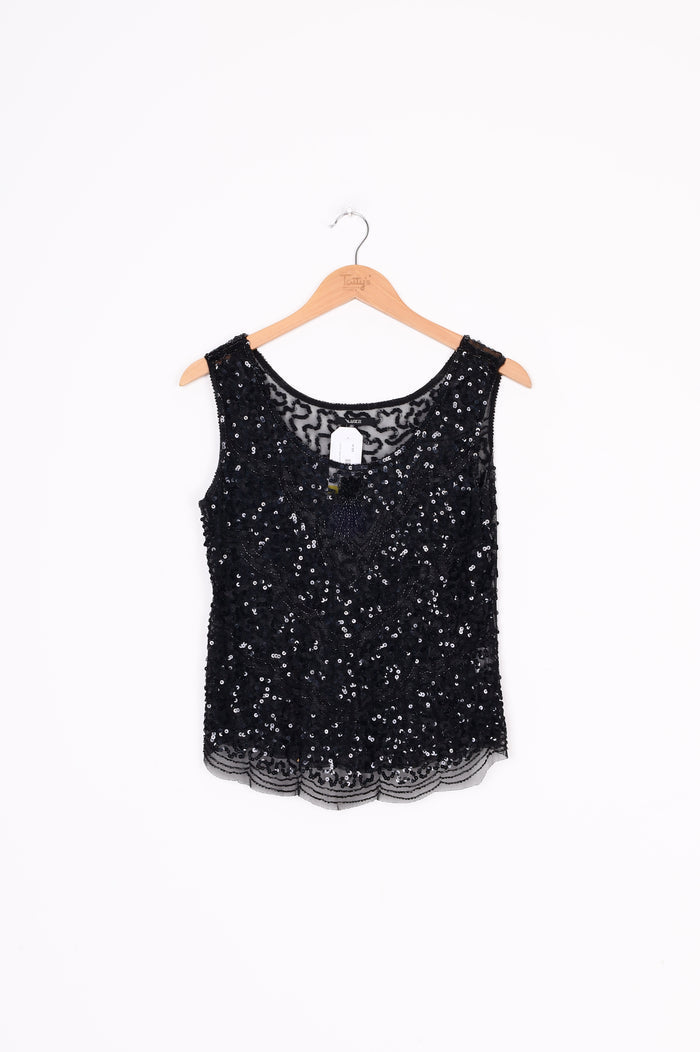 Luxx - Vintage Womens Black Top Size M