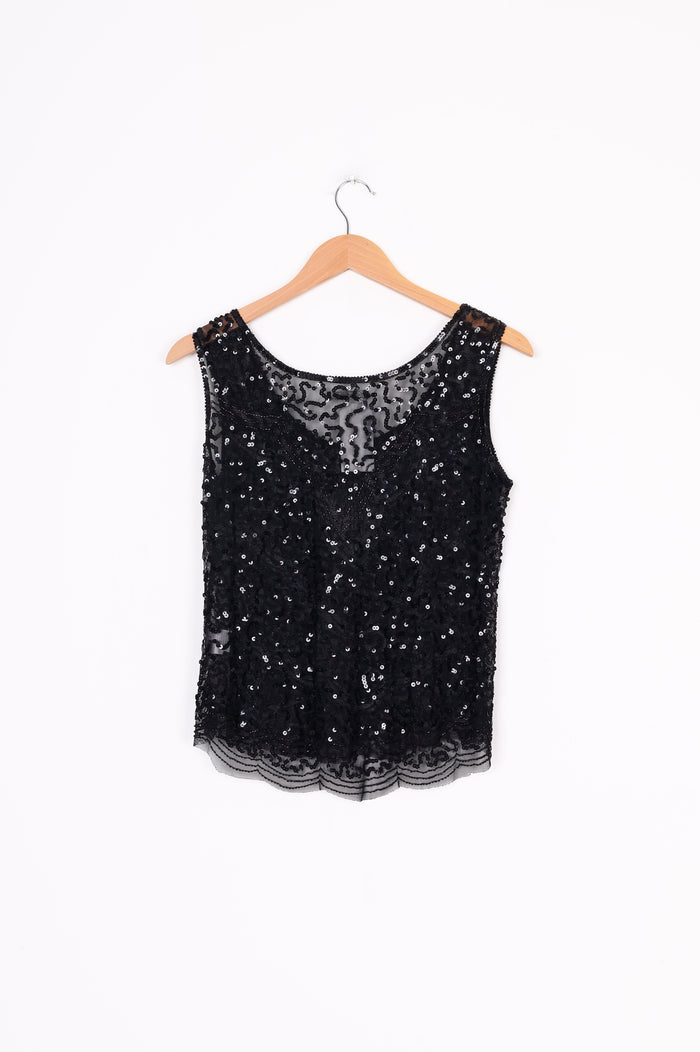 Luxx - Vintage Womens Black Top Size M