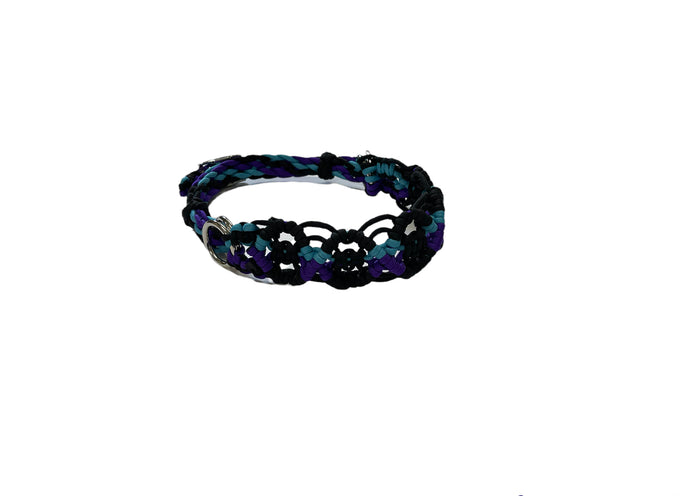 Macrame side pull hackamore bitless attachment, all sizes...choose up to 3 colors - Tiffanys Braided Tack LLC