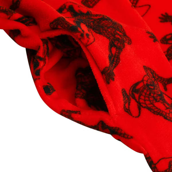 Marvel Spider-Man All-Over Print Red Long Sleeve Wearable Oversize Hoodie