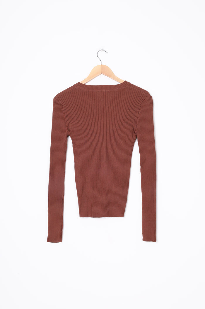 Max Womens Brown Top Size S
