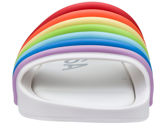 Melissa 3DB Rainbow White Unisex Beach Slide