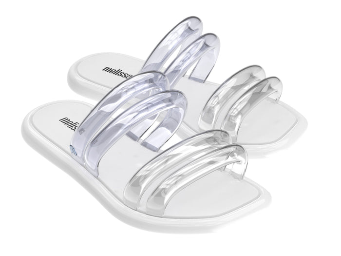 Melissa Airbubble Flat White Slide For Women