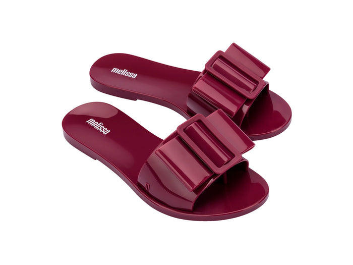 Melissa Babe Flat Blood Red Flipflop for Women – Stylish Comfortable Casual Sandals1