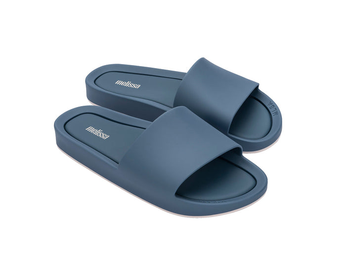 Melissa Beach AD Flat Navy Blue Slipons Slides For Women