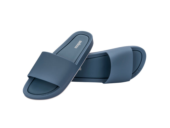Melissa Beach AD Flat Navy Blue Slipons Slides For Women