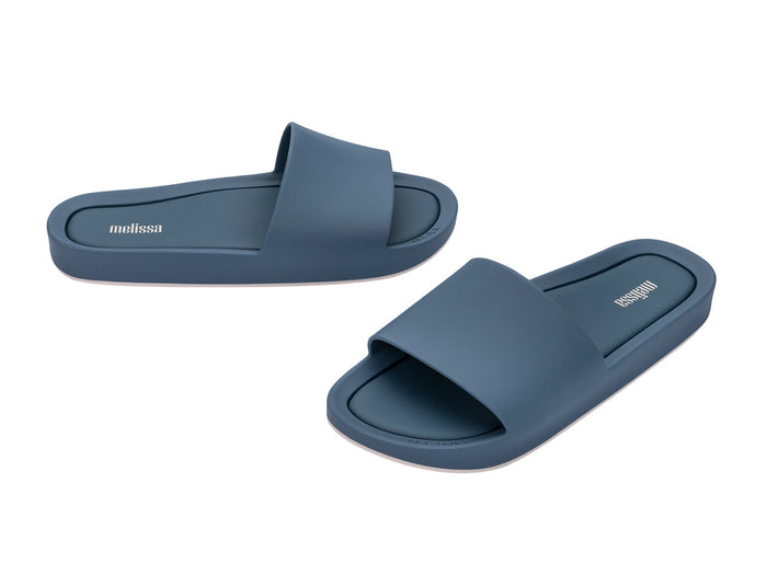 Melissa Beach AD Flat Navy Blue Slipons Slides For Women