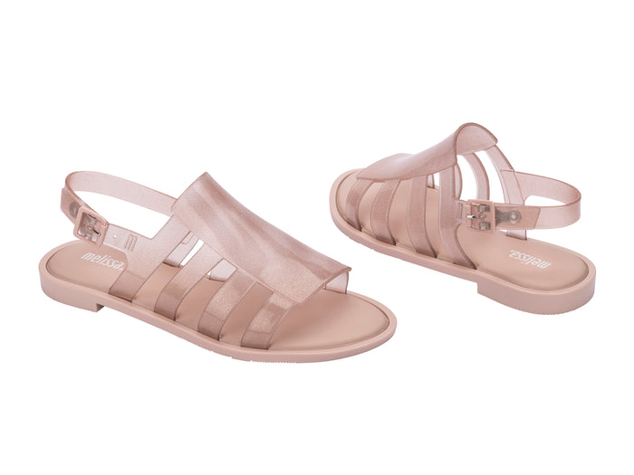 Melissa Boemia Flat Gladiator Glitter Pink Sandal for Women - Sparkling and Stylish Footwear for Every Occasion