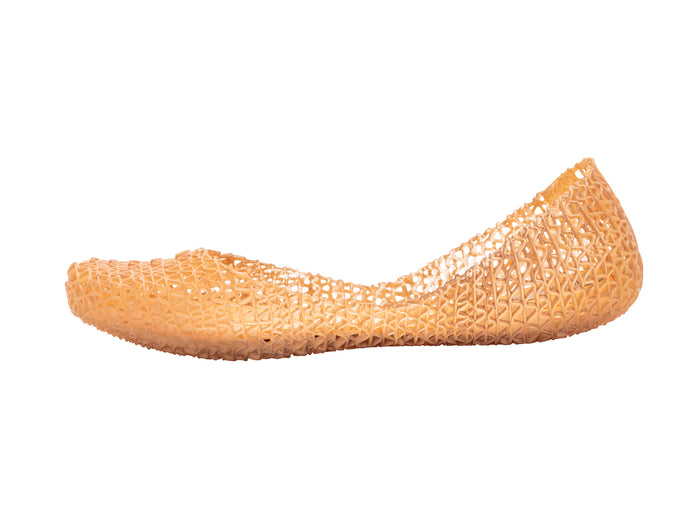 Melissa Campana Papel Brushed Flat Yellow Ballerinas for Women – Stylish and lightweight flat ballerinas with a unique brushed texture, perfect for casual and everyday wear.