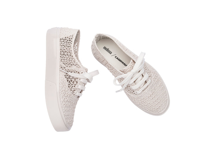 Melissa Campana Papel white sneakers for women with stylish design and comfortable fit