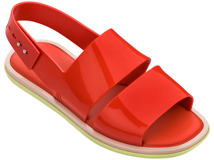 Melissa Carbon Flat Casual Red Sandal for Women â€“ Trendy and comfortable flat sandals with a sleek design, perfect for casual outings and everyday wear.