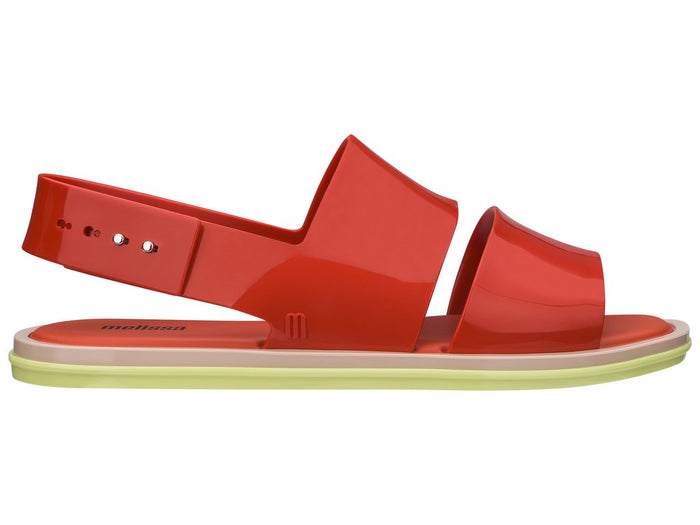 Melissa Carbon Flat Casual Red Sandal for Women â€“ Trendy and comfortable flat sandals with a sleek design, perfect for casual outings and everyday wear.