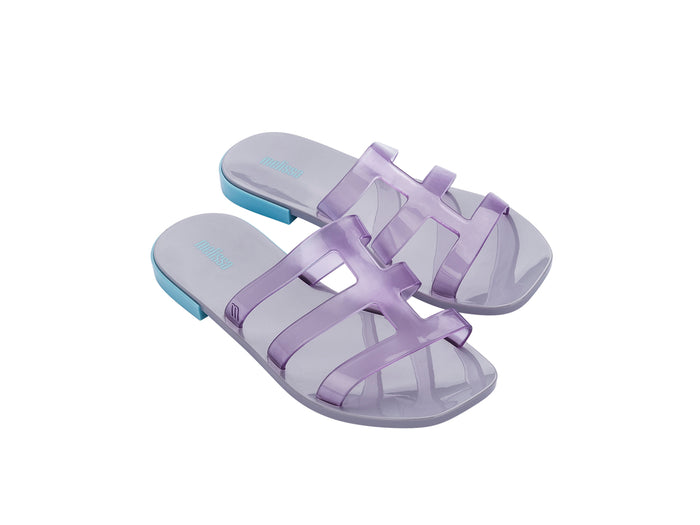blue slides, Melissa Caribe, elegance