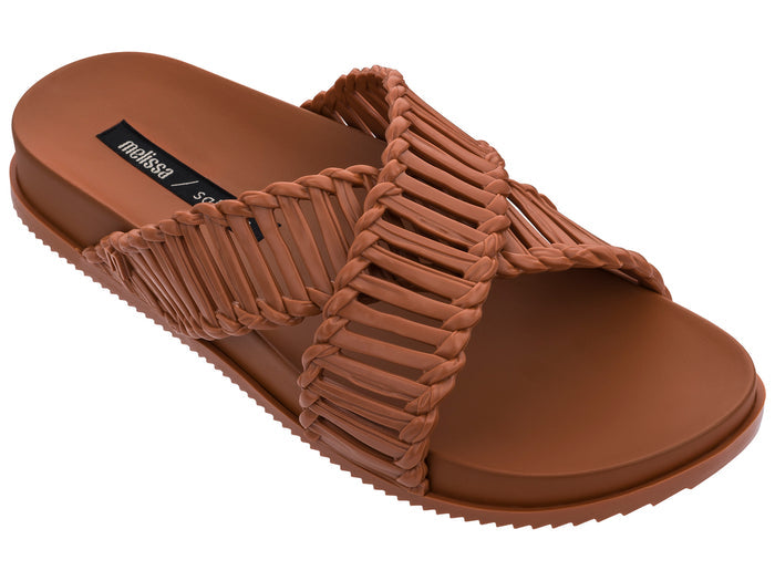 Melissa Cosmic Salinas Brown Slide for Women – Stylish Comfortable Casual Slip-On Sandal, slippers chappal, slippers home wear