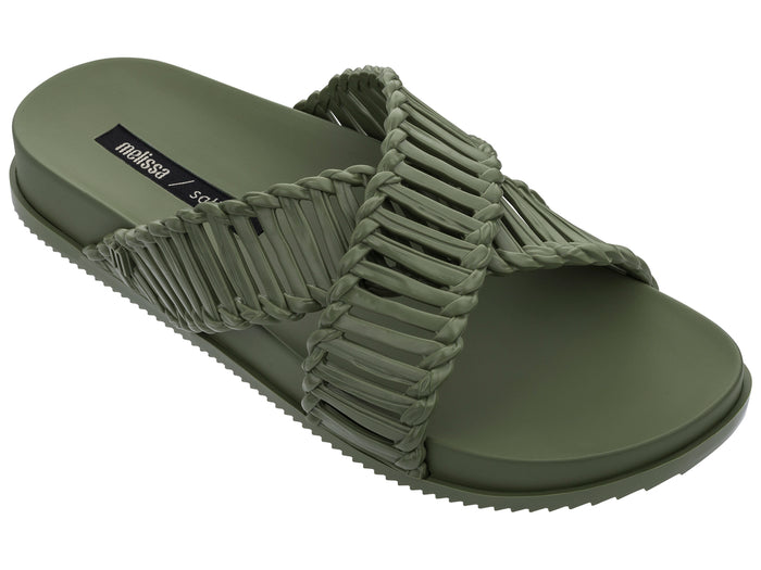 Melissa Cosmic Salinas Green Slide for Women – Stylish Comfortable Casual Slip-On Sandal slippers chappal, slippers home wear