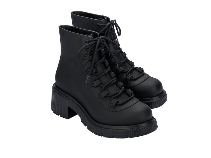 Melissa Cosmo Black High Ankle Boots for Men and Women – Stylish Unisex Waterproof Ankle Boots with Modern Streetwear Design