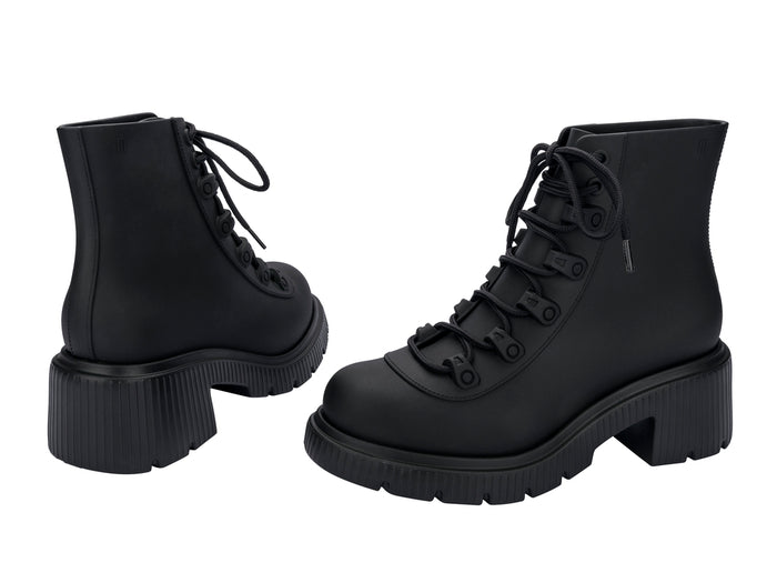 Melissa Cosmo Black High Ankle Boots for Men and Women – Stylish Unisex Waterproof Ankle Boots with Modern Streetwear Design