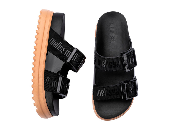 Melissa Cozy M Lover Platform Slipon Black Slide For Women