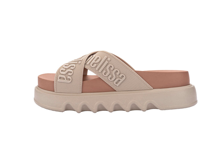 Melissa Cross M Lover Platform Slipon Beige Brown Slide For Women