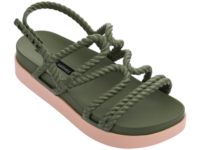 Melissa Dance Salinas green strappy platform sandals for women with stylish design and comfortable fit