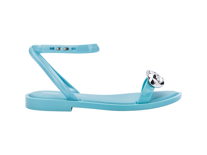 Melissa Dare Camila Coutinho Chain Flat Blue Sandal for Women – Stylish flat sandal featuring a chic chain detail, designed for comfort and everyday fashion.