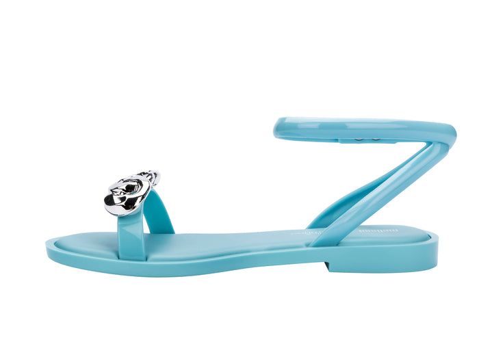 Melissa Dare Camila Coutinho Chain Flat Blue Sandal for Women – Stylish flat sandal featuring a chic chain detail, designed for comfort and everyday fashion.