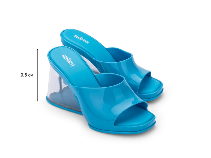 Melissa Darling Blue Heeled Slide Sandal for Women – Stylish and comfortable slip-on heels with a chic design, perfect for any occasion.