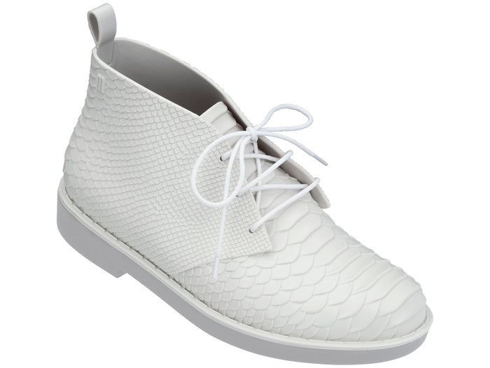 Melissa Desert Lace Up White Boot for WOmen
