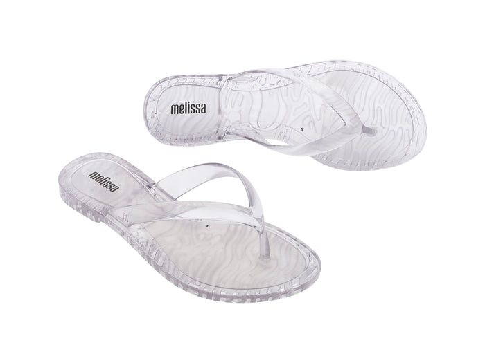 Melissa Duo AD Clear Flip Flops for Women – Stylish and comfortable transparent flip-flops, perfect for casual outings and beachwear.