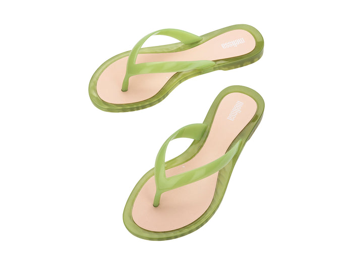Melissa Duo AD Green Flip Flops for Women – Trendy and comfortable flip-flops with a sleek design, perfect for casual wear and summer outings.