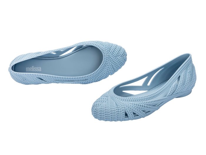 Melissa Femme Classy Blue Knitted Ballerinas for Women - buy melissa femme online