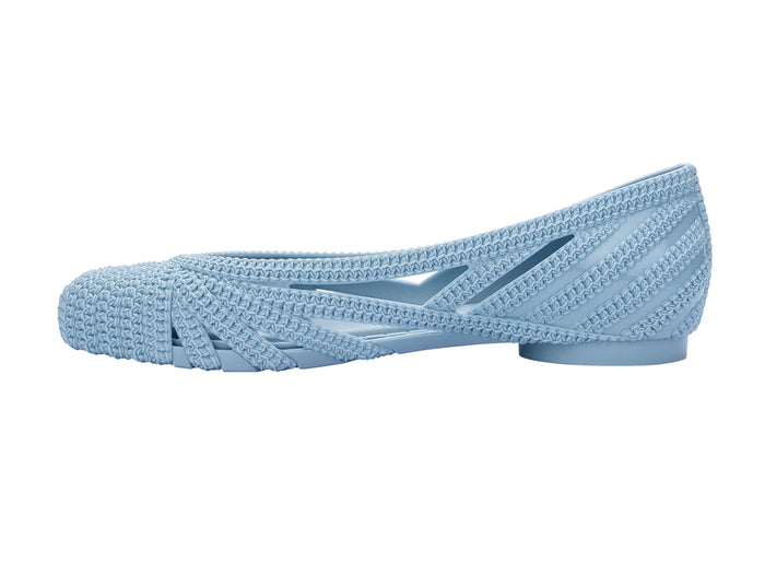 Melissa Femme Classy Blue Knitted Ballerinas for Women - melissa femme online for ladies