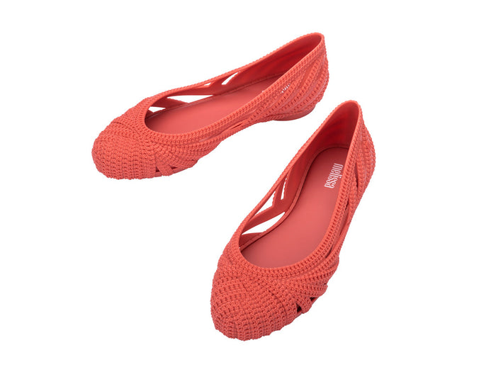 Melissa Femme Classy Red Knitted Ballerinas For Women