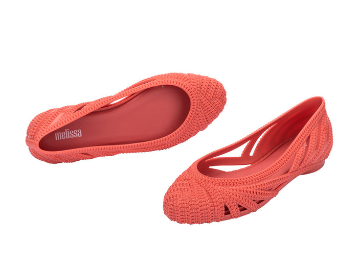 Melissa Femme Classy Red Knitted Ballerinas For Women