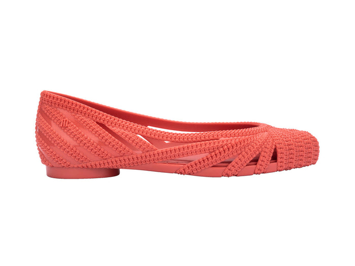 Melissa Femme Classy Red Knitted Ballerinas For Women