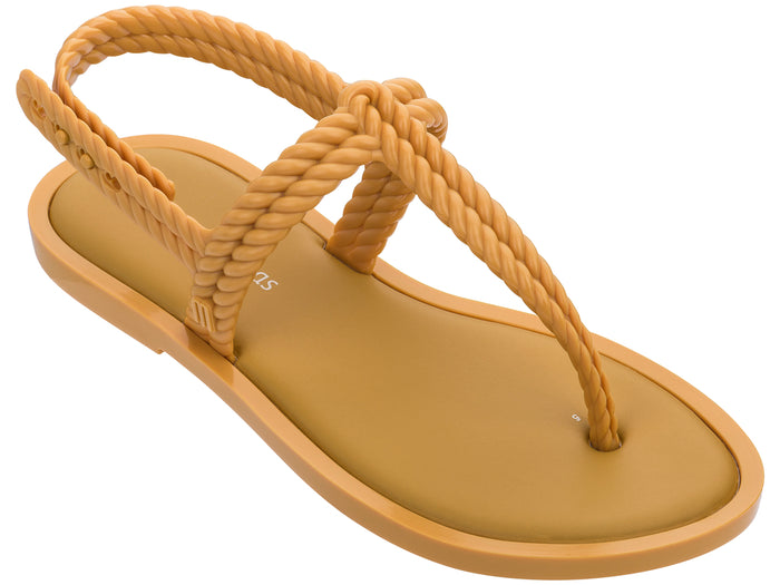 Melissa Flash Sandal Salinas AD Yellow â€“ Trendy and comfortable women's sandal with a stylish rope-effect design, ideal for casual and summer wear