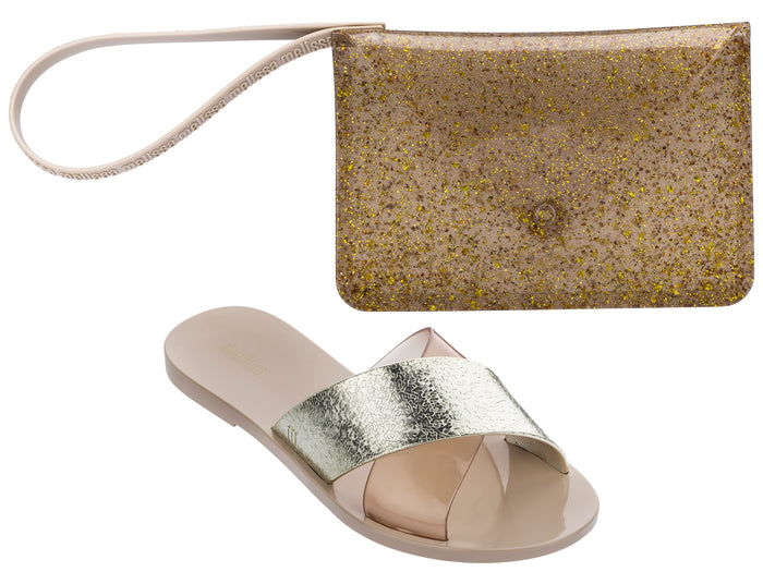 Melissa Good Times Flat Beige Slide for Women