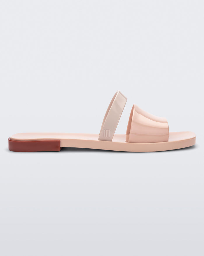 Melissa Ivy II AD Beige Flat Slide Slipper for Women â€“ Womenâ€™s Summer Flat Slide Sandals