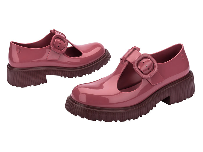Melissa Jackie Burgundy Buckle Boots For Women